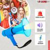 5Core Megaphone Speaker Waterproof 50W Bull Horn Battery Power Cheer Megafono 800 Yards Range Loudspeaker W LED Light Siren Ergonomic Handle for Coach