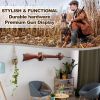 Gun Rack Wall Mount Hold Up Displays Horizontal Gun Rack and Shotgun Hooks Store Rifle Shotgun Bow Real Hardwood Hanger - Teslyar