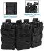 Molle Open Top Double Triple Mag Pouch - Black - Triple