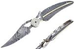 LEAF | Pocket Knife | Damascus Blade | Razor Sharp | Perfect Gift - Default Title