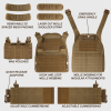 Quick Release Airsoft Weighted Military Breathable Vests - Tan