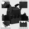 Quick Release Airsoft Weighted Military Breathable Vests - Black