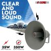 5 Core Indoor Outdoor PA Horn Circular Speaker 12 Inch 350W PMPO Loud Sound Megaphone Driver Horns w 400Hz-5KHz, 8 Ohm Waterproof Weatherproof Vehicle