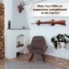 Gun Rack Wall Mount Hold Up Displays Horizontal Gun Rack and Shotgun Hooks Store Rifle Shotgun Bow Real Hardwood Hanger - Teslyar