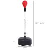 Soozier Punching Bag Free Standing w Boxing Gloves Height Adjustable Red - Red