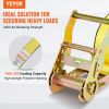 VEVOR Ratchet Tie Down Straps (8PK), 4400 lb Break Strength, E-Track Endless Ratchet with 8 Premium 2" x 15' Rachet Tie Downs Heavy Duty, for Moving S
