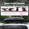VEVOR Rooftop Cargo Carrier 14 Cubic Feet Luggage Storage Box ABS for SUVs Cars - 14 cu.ft