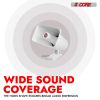 5Core Indoor Outdoor PA Horn Speaker Pair 8 x 5 Inch Loud PA System 8 Ohm 65W Loud Siren Audio - White