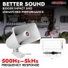 5Core Indoor Outdoor PA Horn Speaker Pair 8 x 5 Inch Loud PA System 8 Ohm 65W Loud Siren Audio - White