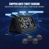 PSC280 Solar Monitor Solar Digital TMPS, External Tire Pressure Monitoring System 280mAh 4.0-inch TFT Bluetooth 5.0 Tire Pressure Monitoring Solar Car