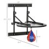 Soozier Adjustable Speed Bag Platform, Wall Mounted Speed Bags for Boxing with 360Â°Swive and 10" Speedbag, Black - Black