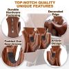 Gun Rack Wall Mount Hold Up Displays Horizontal Gun Rack and Shotgun Hooks Store Rifle Shotgun Bow Real Hardwood Hanger - Teslyar