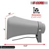 5 CORE 6" x 10" Outdoor PA Horn Loudspeaker 20 Watt RMS (200W PMPO) Loud Sound Megaphone Driver Horns w 400Hz-5KHz Frequency 8 Ohm Waterproof Weatherp