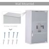 HOMCOM Medicine Cabinet Lockable 12"x20", Stainless Steel, 3 Tier with Shelves for Bathroom Storage - default