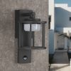 Inowel Motion Sensor Outdoor Wall Porch Light 650Lm 6.5W GX53 LED Bulb Modern Wall Sconce 3000K 36311 - Grey