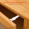 VEVOR Cabinet Latch Locks 12 Pack Child Safety Cabinet Locks Adhesive Invisible - ABS