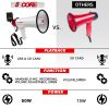 5Core Megaphone Bullhorn Speaker 50W Bull Horn Cheer Megafono 300M - 20RF BT