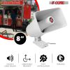 5Core Indoor Outdoor PA Horn Speaker Pair 8 x 5 Inch Loud PA System 8 Ohm 65W Loud Siren Audio - White